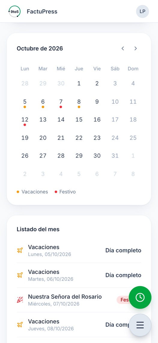 Calendario de ausencias